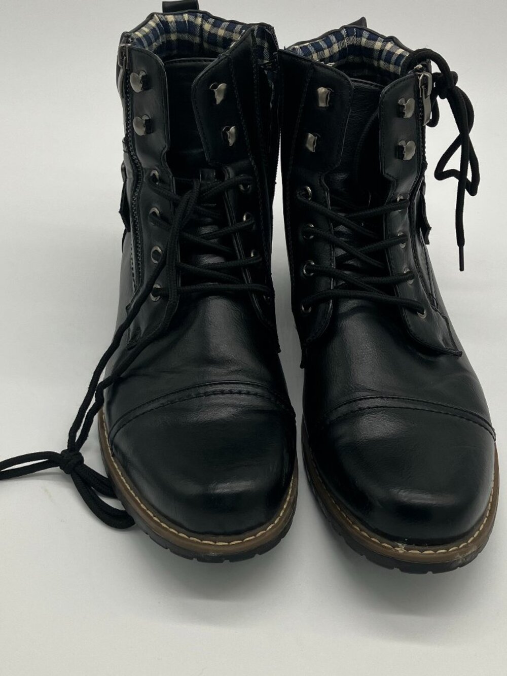 Bruno Marc Philly-3 Lace Up And Zipper Black Boots Mens Sz 10.5 - Picture 5 of 5